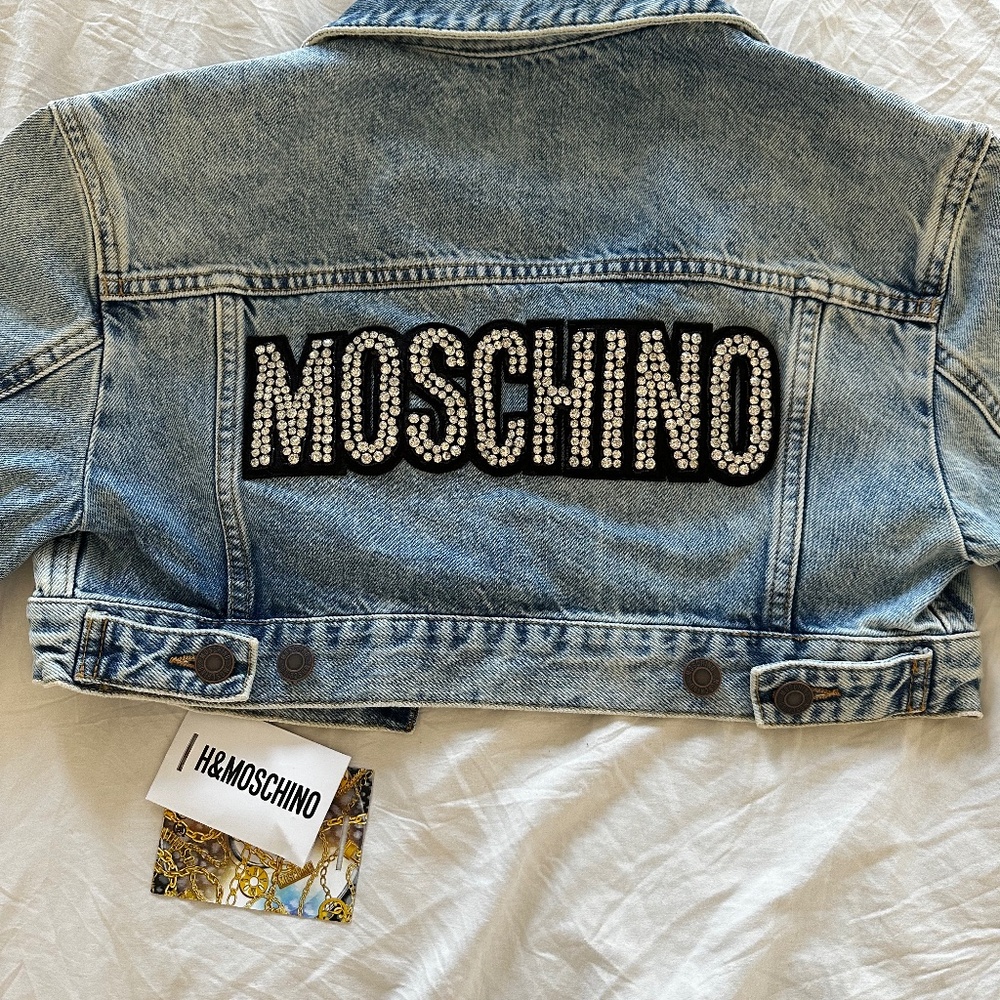 Moschino HM cropped denim jacket